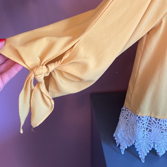 Yellow- off the shoulder shirt - Picture 2 of 2